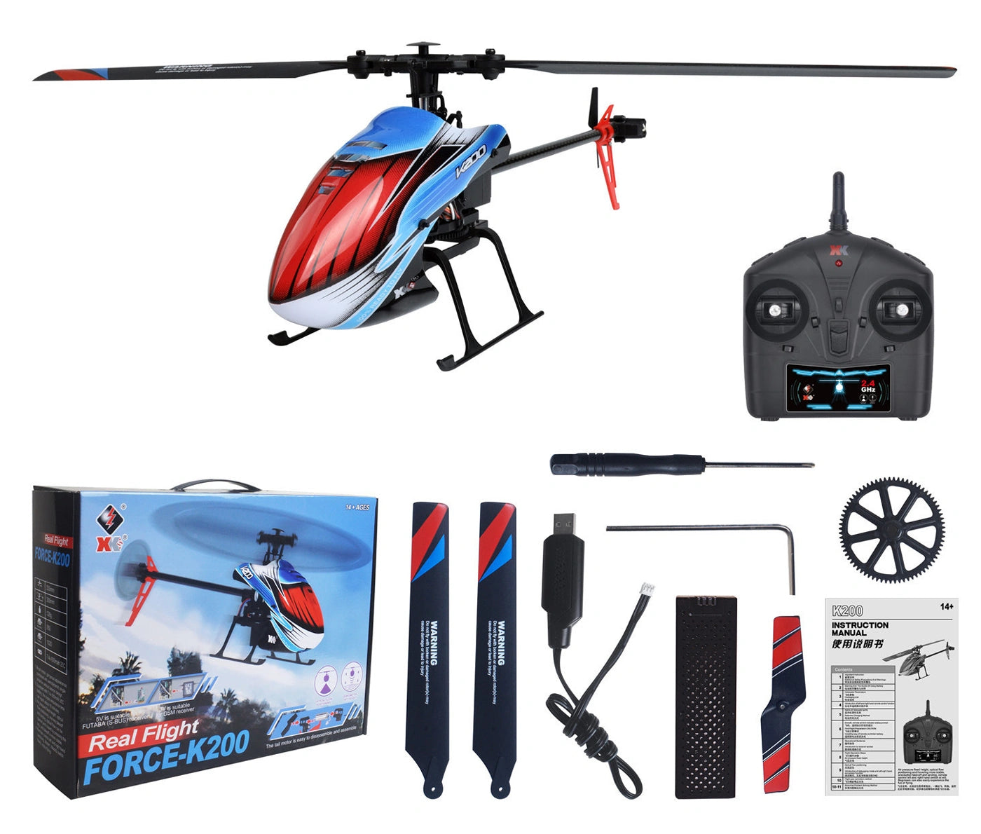 Hélicoptère RC Wltoys K200 Force - Breizh Modélisme.