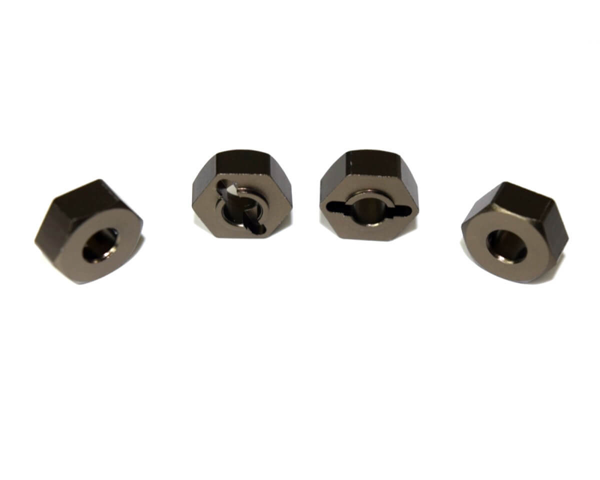 4 Hexagones de roues en aluminium - Absima 1230241 - Breizh Modélisme