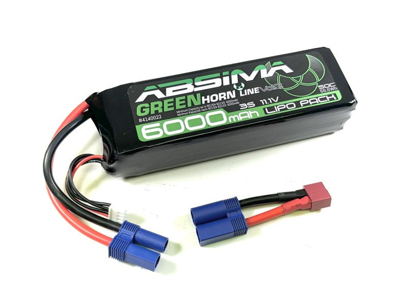 Batterie LiPo 3S 11,1V-50C 6000mAh SC (EC5/DEAN) Greenhorn Vol.2 - 4140022