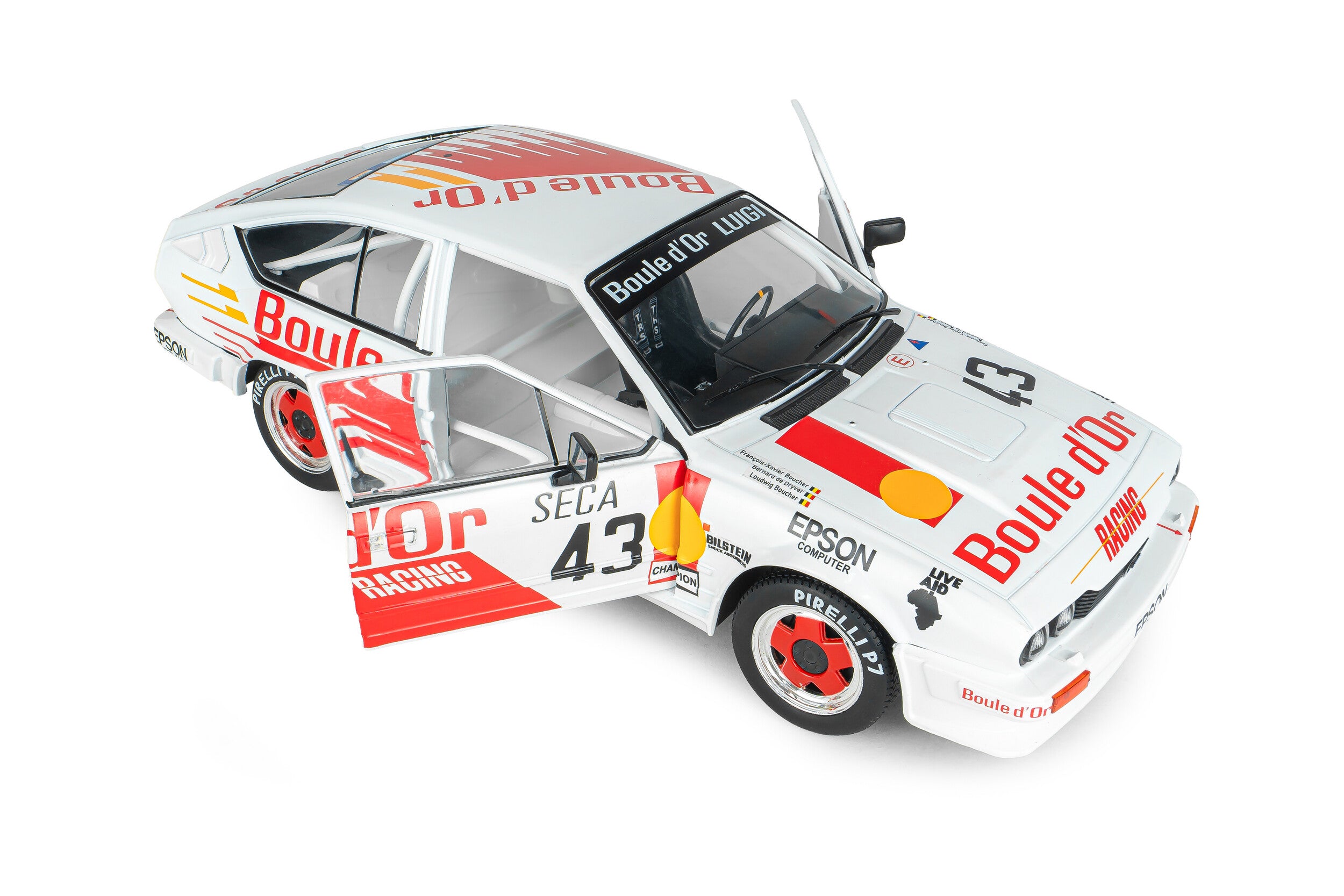 Solido S1802308 Voiture miniature collection 1/18 Alfa Romeo GTV6 24H de spa 1985 #43 B.de Dryver/ F-X.Boucher/ L.Boucher - Breizh Modélisme.