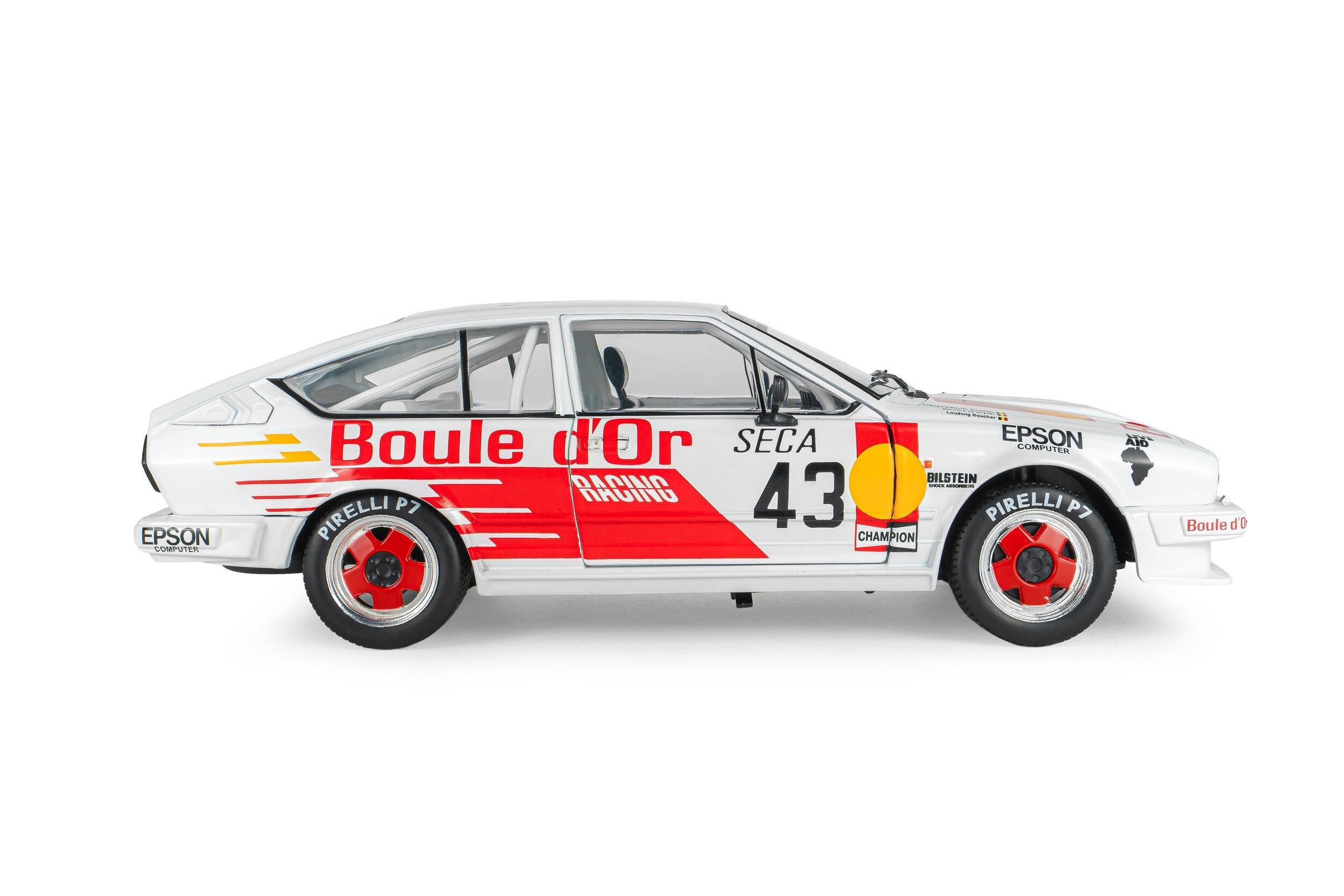 Solido S1802308 Voiture miniature collection 1/18 Alfa Romeo GTV6 24H de spa 1985 #43 B.de Dryver/ F-X.Boucher/ L.Boucher - Breizh Modélisme.