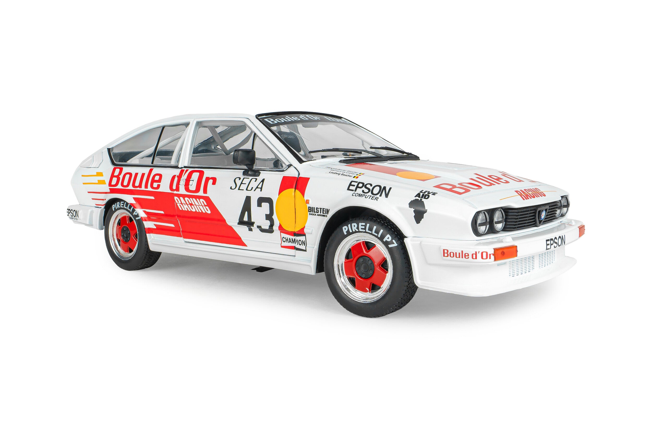 Solido S1802308 Voiture miniature collection 1/18 Alfa Romeo GTV6 24H de spa 1985 #43 B.de Dryver/ F-X.Boucher/ L.Boucher - Breizh Modélisme.
