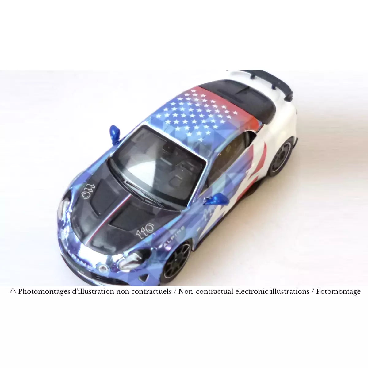 Voiture miniature collection 1/43 Alpine A110 R U.S. Racing 2023 Blanc Nacré Norev 517871