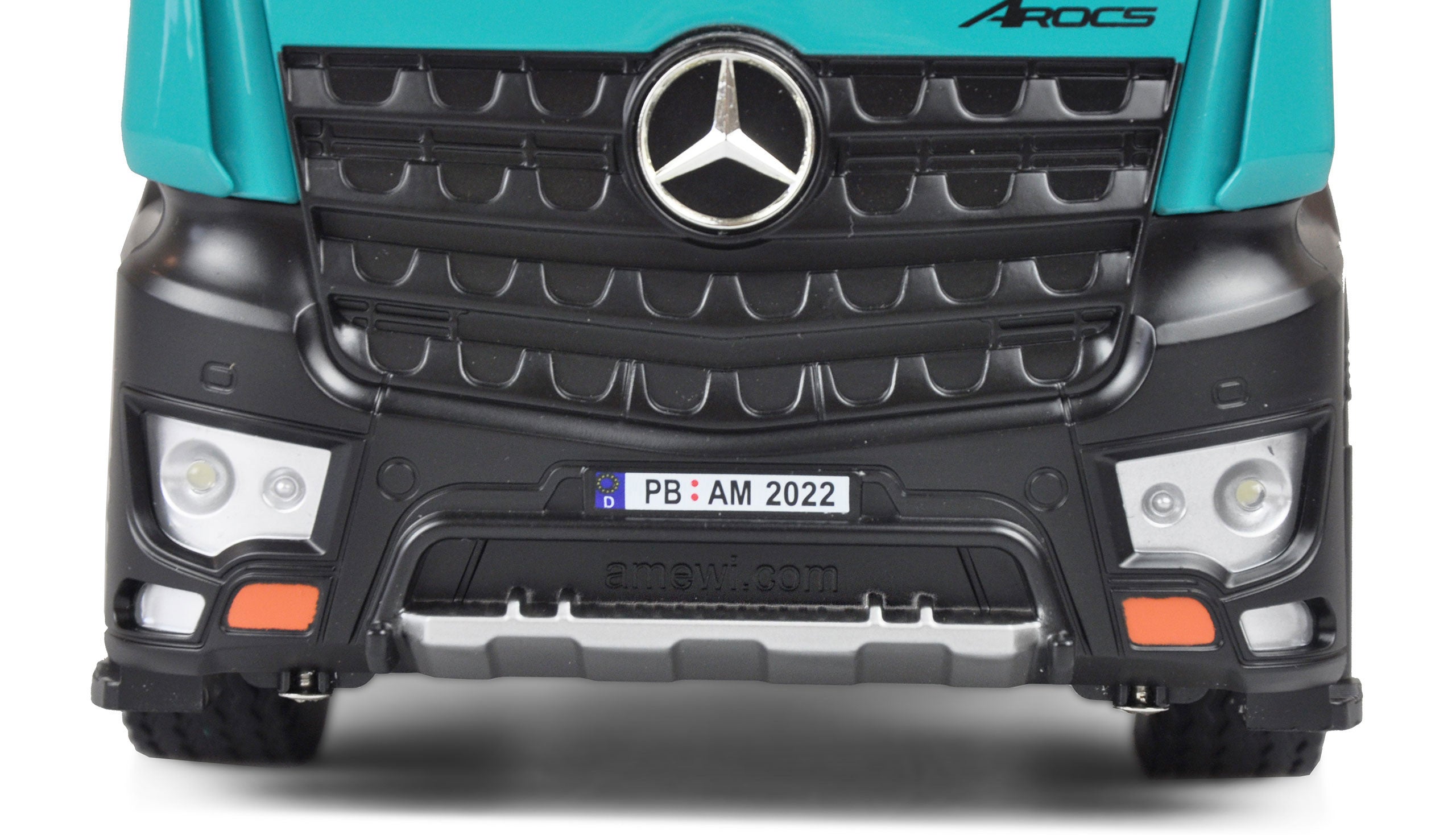 Camion Benne RC en Métal Mercedes LKW Kipper PRO série PETROL" - Amewi 22533 - Breizh Modélisme.