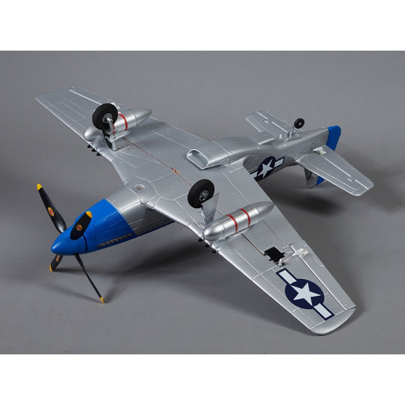 Avion RC 750mm P-51D Mustang Warbird PNP kit DB004PB - Breizh Modélisme.