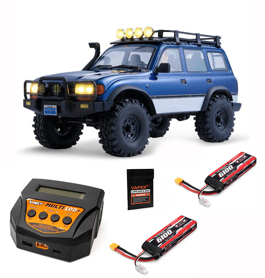 Combo 1/10 Toyota LC80 FCX10Pro V2 ARTR RS FMS11061RS-BU-PRO2