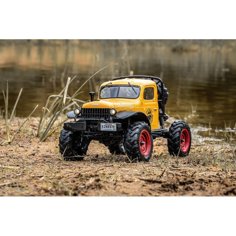 Petit crawler FMS 1/24 Power wagon V2 FCX24 jaune Prêt à rouler 12401 - Breizh Modélisme.