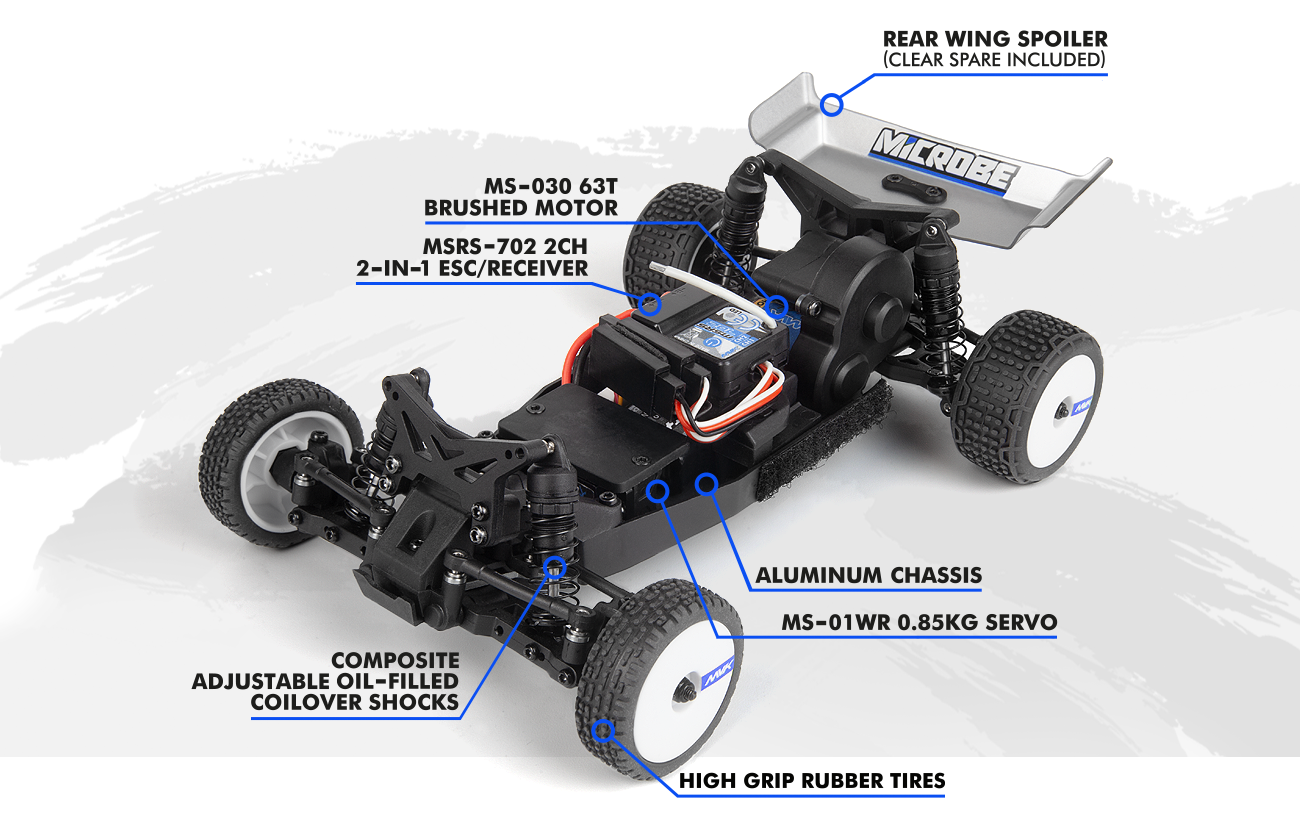 Buggy 1/24 Maverick Microbe – Voiture RC Tout-Terrain MV150800