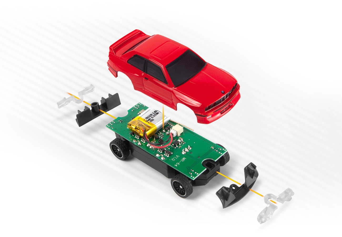 HPI 1/64 nano TTR 1989 BMW M3 E30 Ravaglia RTR-X 160990 rouge