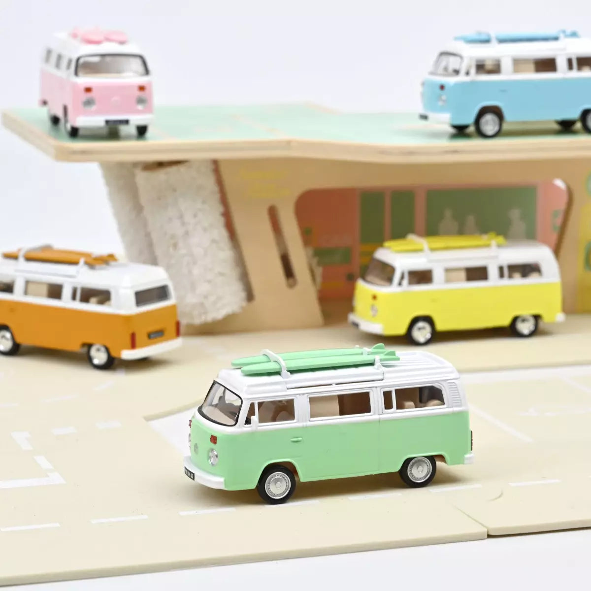 Voiture miniature 1/43 VW Combi T2b Camper Van 1973 Vert Pastel Jet-car Norev 841103