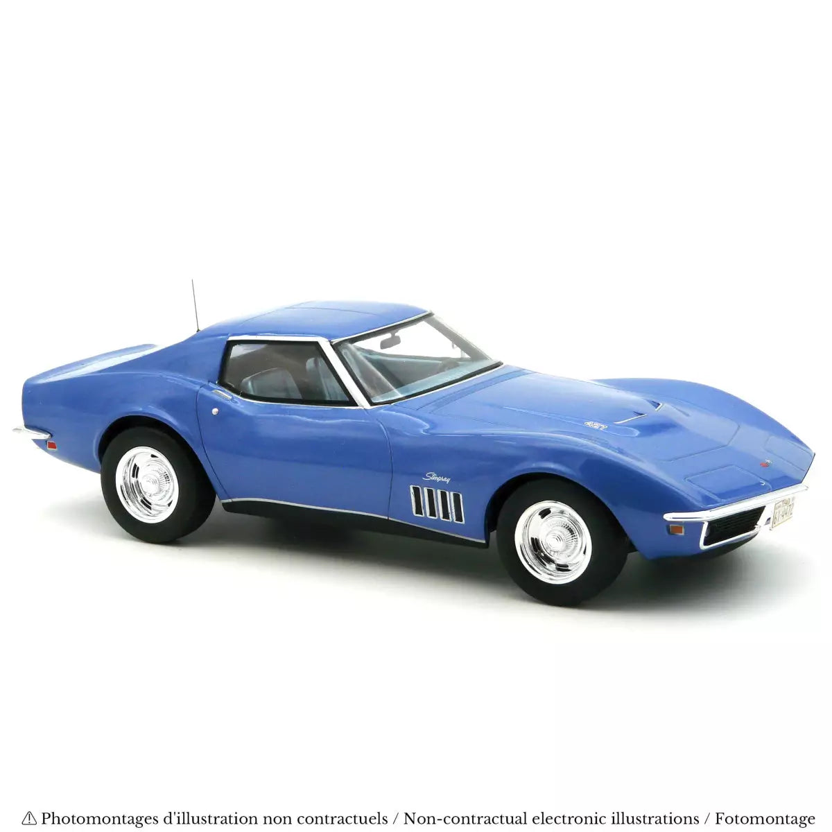 Voiture miniature collection 1/18 Chevrolet Corvette Coupé 1969 Blue Le Mans Norev 189034