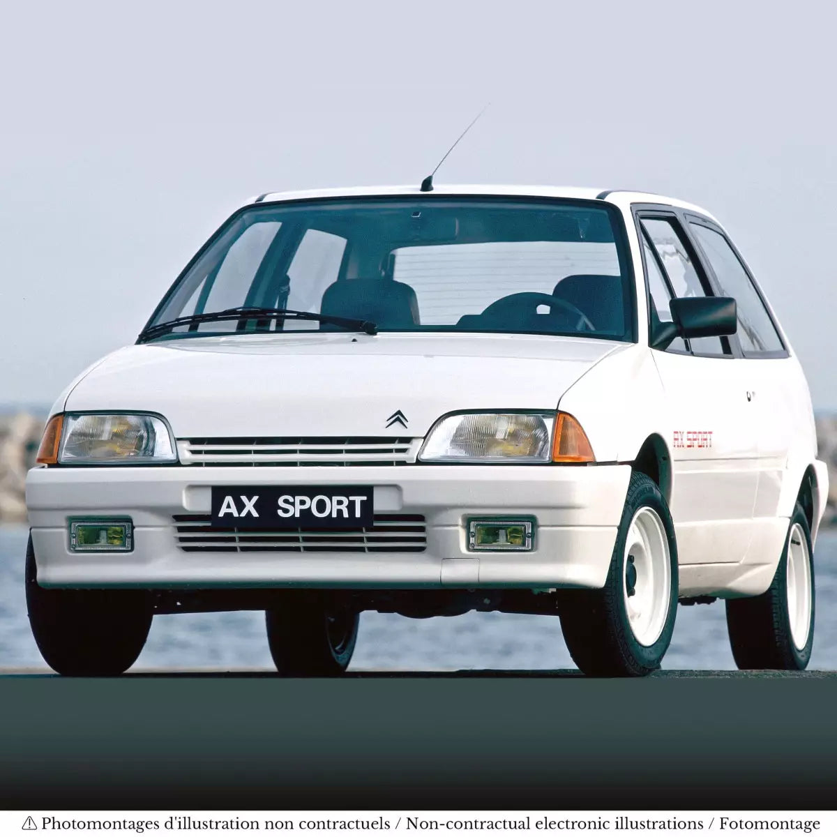 Voiture miniature collection 1/18 Citroën AX Sport 1987 Blanc Norev 181840