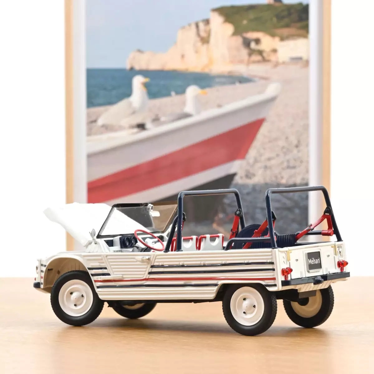 Voiture miniature collection 1/18 Citroën Méhari 2016 Bleu Blanc Rouge Norev 181805