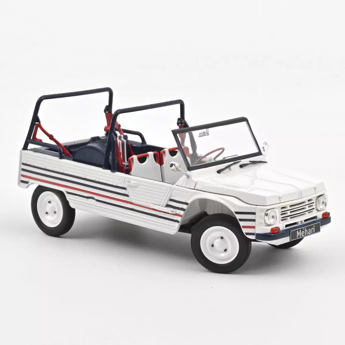 Voiture miniature collection 1/18 Citroën Méhari 2016 Bleu Blanc Rouge Norev 181805