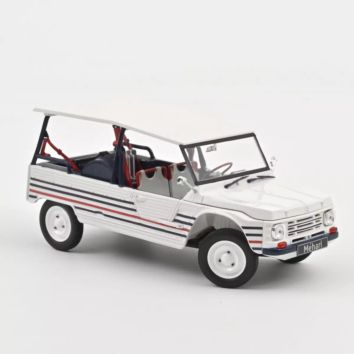 Voiture miniature collection 1/18 Citroën Méhari 2016 Bleu Blanc Rouge Norev 181805
