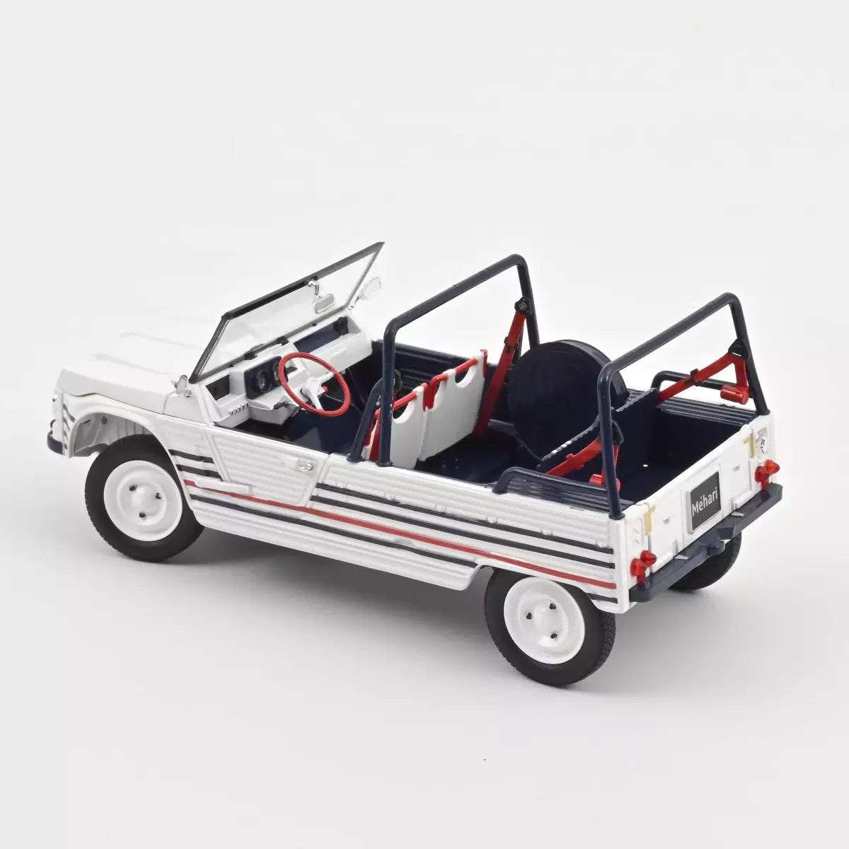 Voiture miniature collection 1/18 Citroën Méhari 2016 Bleu Blanc Rouge Norev 181805