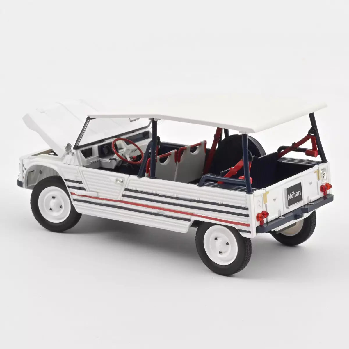 Voiture miniature collection 1/18 Citroën Méhari 2016 Bleu Blanc Rouge Norev 181805