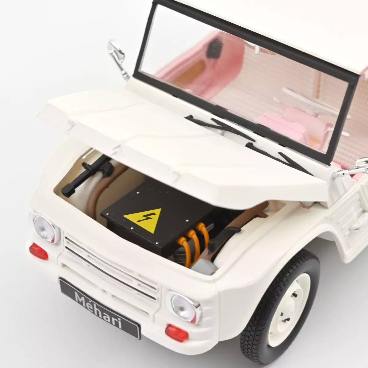 Voiture miniature collection 1/18 Citroën Méhari 2023 Blanc et Rose Norev 181804