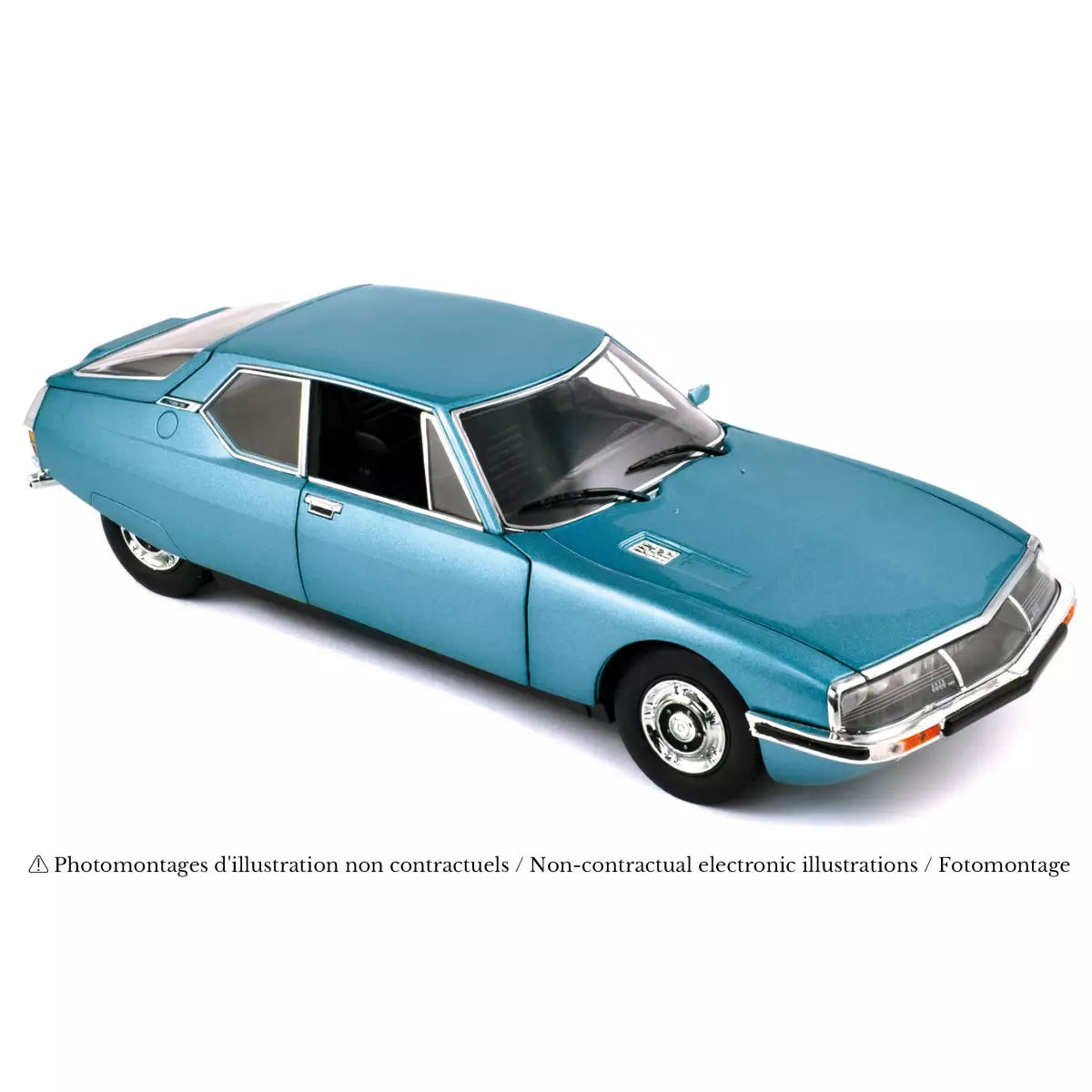 Voiture miniature collection 1/18 Citroën SM 1971 Bleu platine Norev 181589