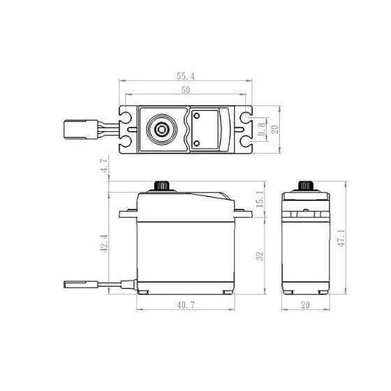 Servo Standard Savox digital 16kg-0.18s - SX-SC-0251MG+