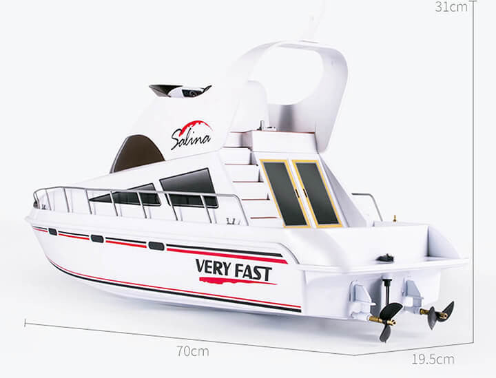 Bateau télécommandé Salina Yacht à 2 canaux 700mm RTR HL3867