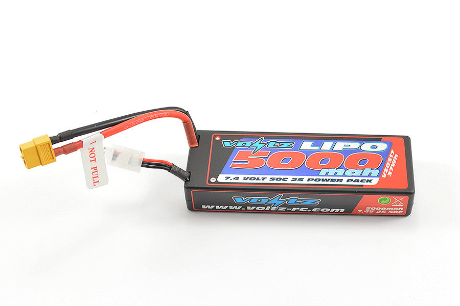 Batterie Lipo Voltz 2S 7.4V 5000mah 50C XT60 Hard case - VZ0317XT60