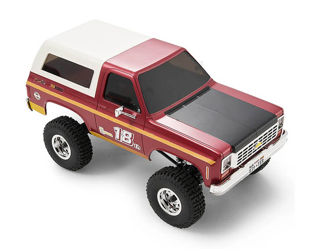 Petit crawler FMS 1/24 FCX24 Chevrolet K5 Blazer pro RTR rouge - FMS12403PRORTRRD