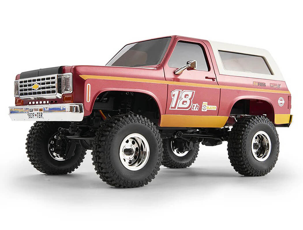 Petit crawler FMS 1/24 FCX24 Chevrolet K5 Blazer pro RTR rouge - FMS12403PRORTRRD