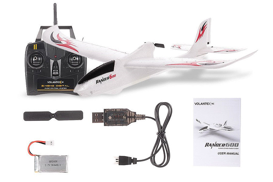 Planeur télécommandé V761-2 Volantex Ranger 600 Glider 3ch 600mm - Breizh Modélisme