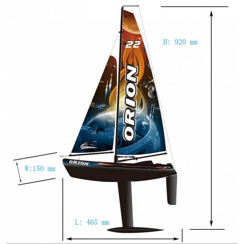 Voilier Joysway radiocommandé Orion V2 465mm RTR 2.4Ghz - 8803v2 - Breizh Modélisme.