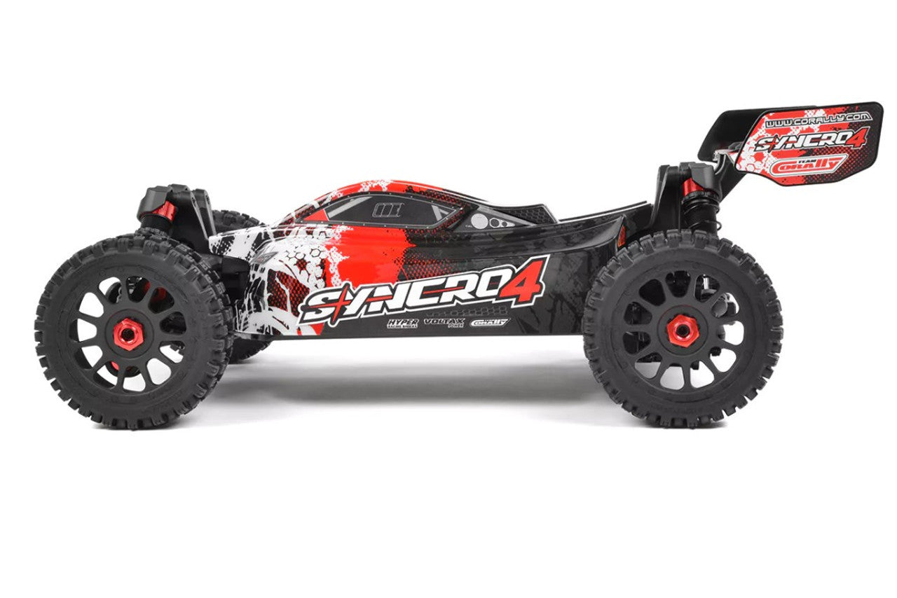 Buggy 4S Corally Syncro 4 rouge Brushless RTR 1/8 - 00287 - Breizh Modélisme.