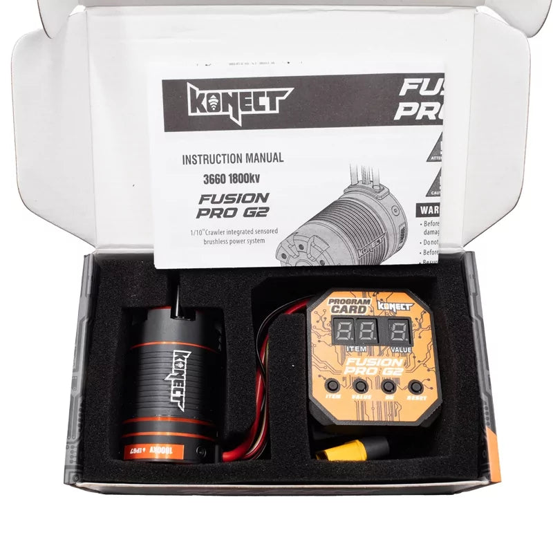 Moteur Brushless 1/10 Konect Fusion G2 3660 1800 kv IP67 crawler