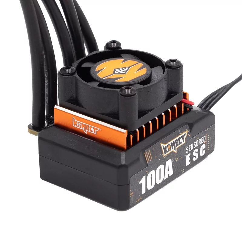 Contrôleur 1/10 Elite Konect 100amp 2S avec carte de programmation - KN-ELITE-ESC100