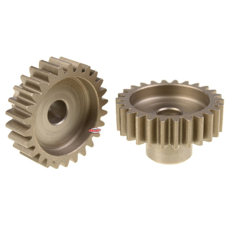 Pignon moteur 32DP - Court - Acier trempé - 27 dents- Axe 5mm - 1pc - Corally - C-72527 - Breizh Modélisme.