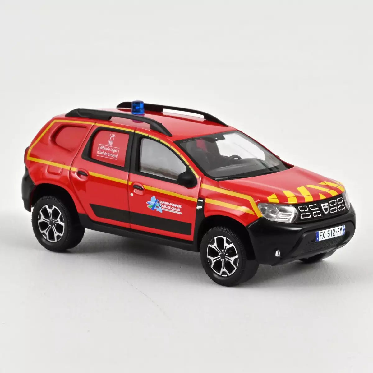 Voiture miniature collection 1/43 Dacia Duster 2020 Pompiers - VLCdG 62 Norev 509051