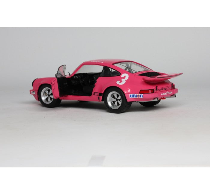 Solido S1810706 Voiture miniature collection 1/18 Porsche 911 rose 3 Pearson iroc Daytona 1974
