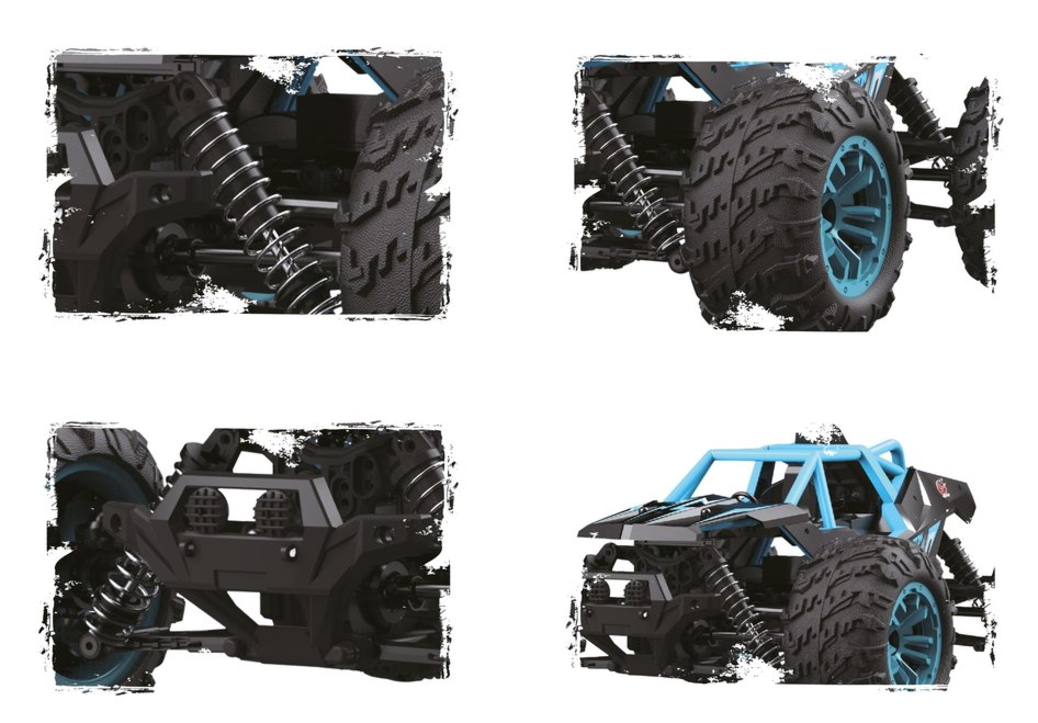 DF Models Voiture Jouet RC Fun Racer" 1/14 RTR Bleu 2.4gHz - 3160