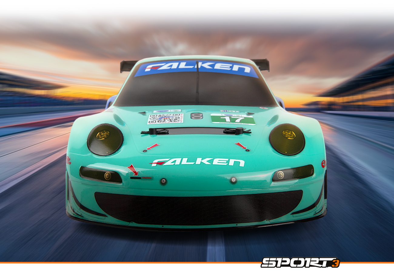 HPI Racing Sport 3 Porsche 911 GT3 RSR Falken FLUX - HP160781