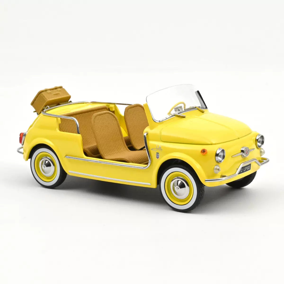 Voiture miniature collection 1/18 Fiat 500 Jolly 1965 Jaune Norev 187790