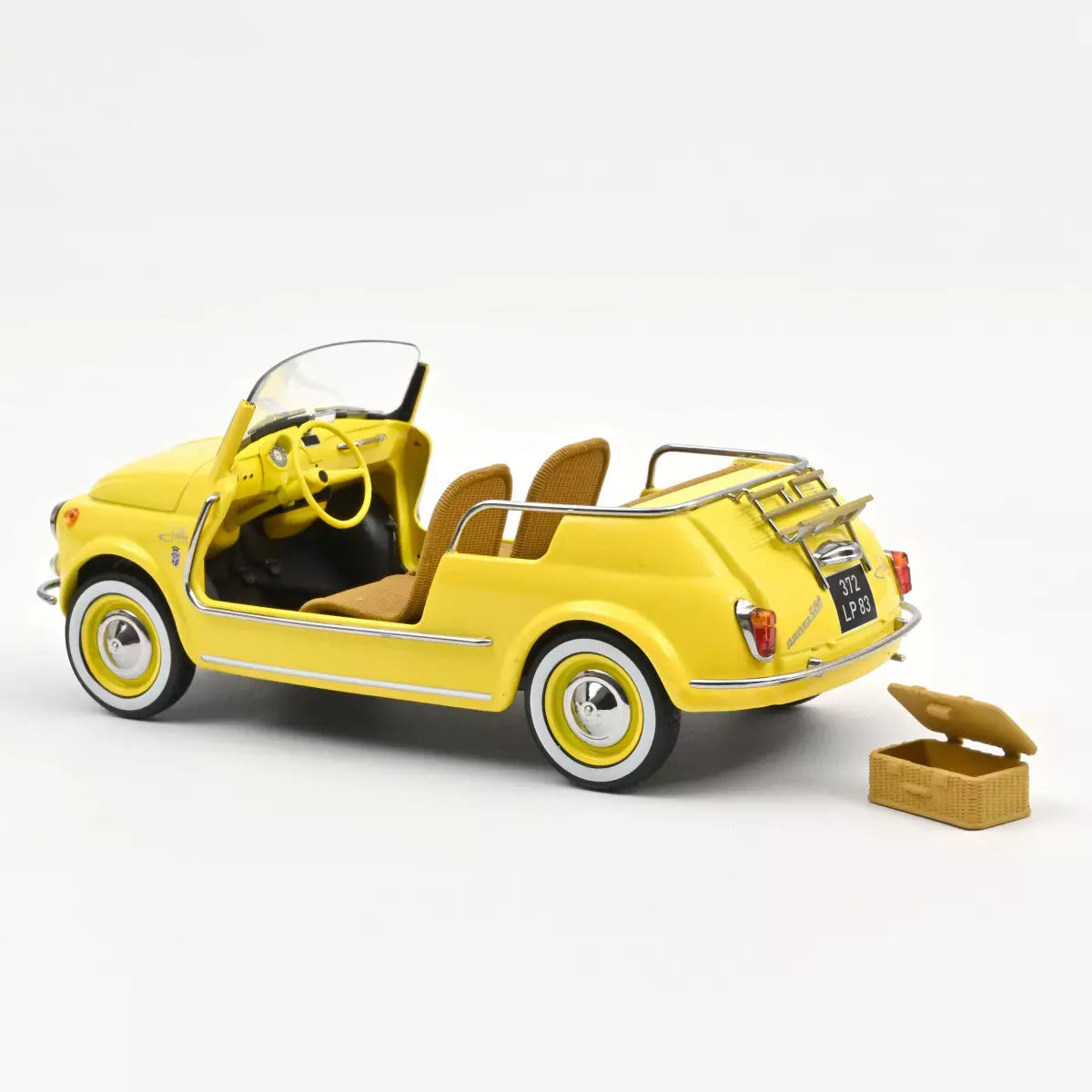 Voiture miniature collection 1/18 Fiat 500 Jolly 1965 Jaune Norev 187790