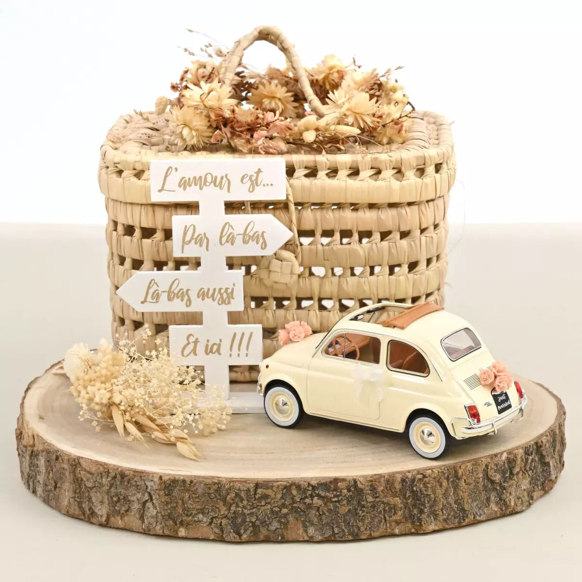 Voiture miniature collection 1/18 Fiat 500 L 1968 Blanc Ivoire cadeau de mariage Norev 187780