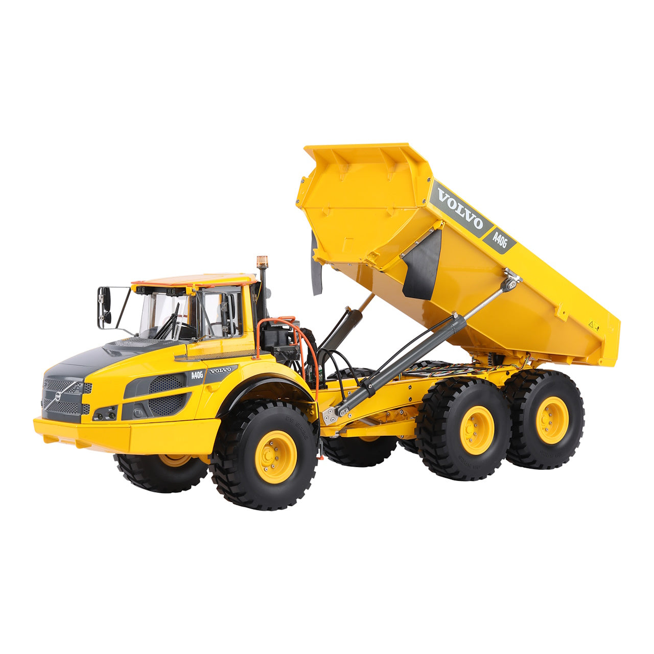 Camion de chantier Hydraulique Volvo Double E A40G en métal 1:16 RTR - Breizh Modélisme.