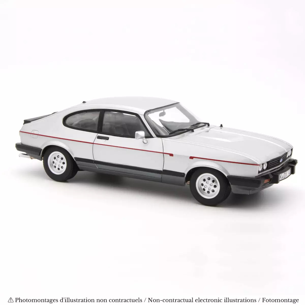 Voiture miniature collection 1/18 Ford Capri Mk.III 2.8 Injection LHD 1983 Argent Strato Norev 182765