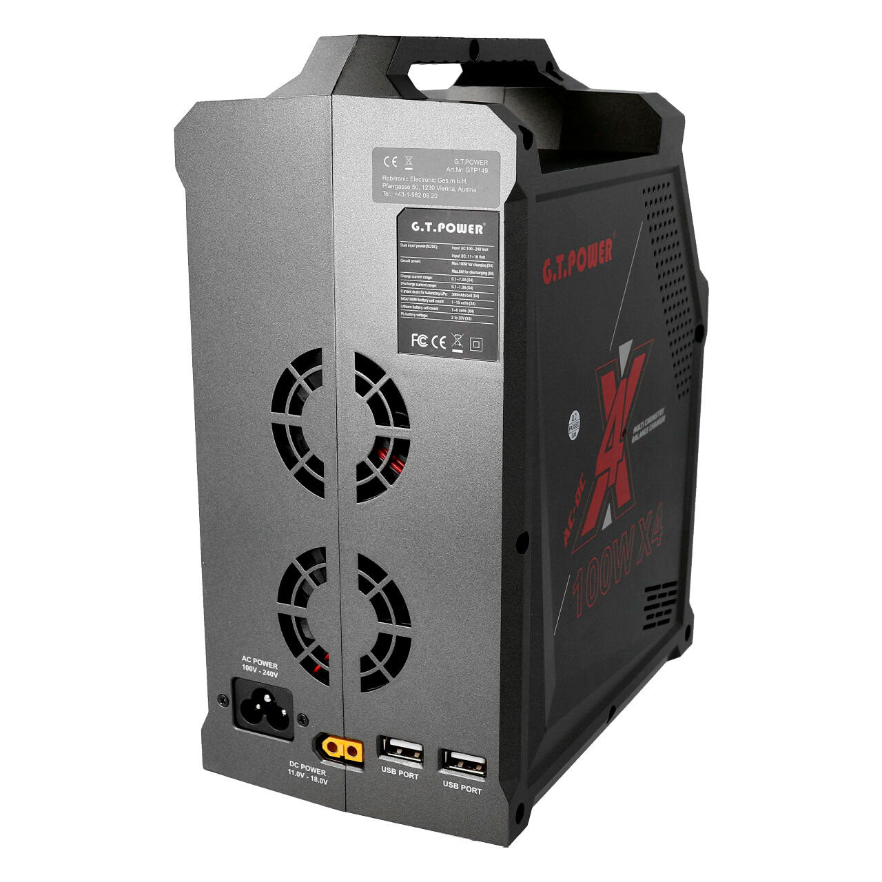 Chargeur LiPo 1-6s 100W AC GTPower X4 - GT149