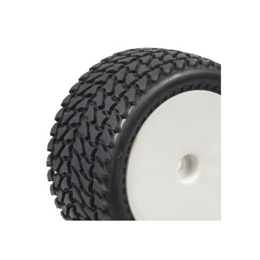 2 pneus et jantes arrière tout terrain 1/10 - Hobbytech HTR-T432 - Breizh Modélisme