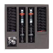 Amortisseurs 1/8 95mm BIG BORE 16mm + kit 3 ressorts (H/M/S) - HTR-508095 - Breizh Modélisme.