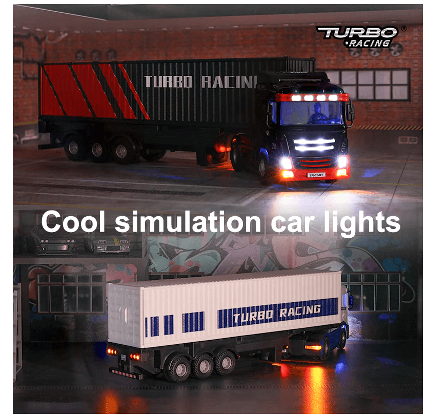 Camion Turbo Racing 1/76ème blanc TB-C50-BK - Breizh Modélisme.