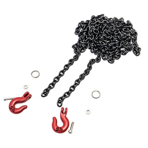 Chaine de remorquage avec crochet - Accessoires pour crawler 1/10 - Breizh Modélisme