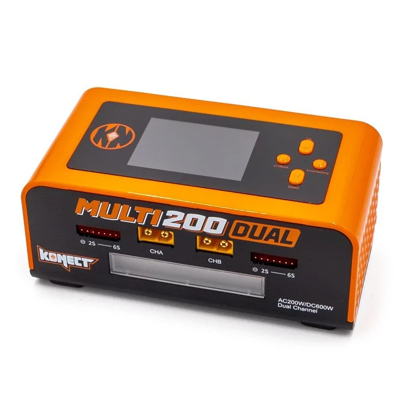 Chargeur rapide Lipo / NiMH DUAL AC/DC 200W Multi-Fonctions - KN-MULTI200-DUAL