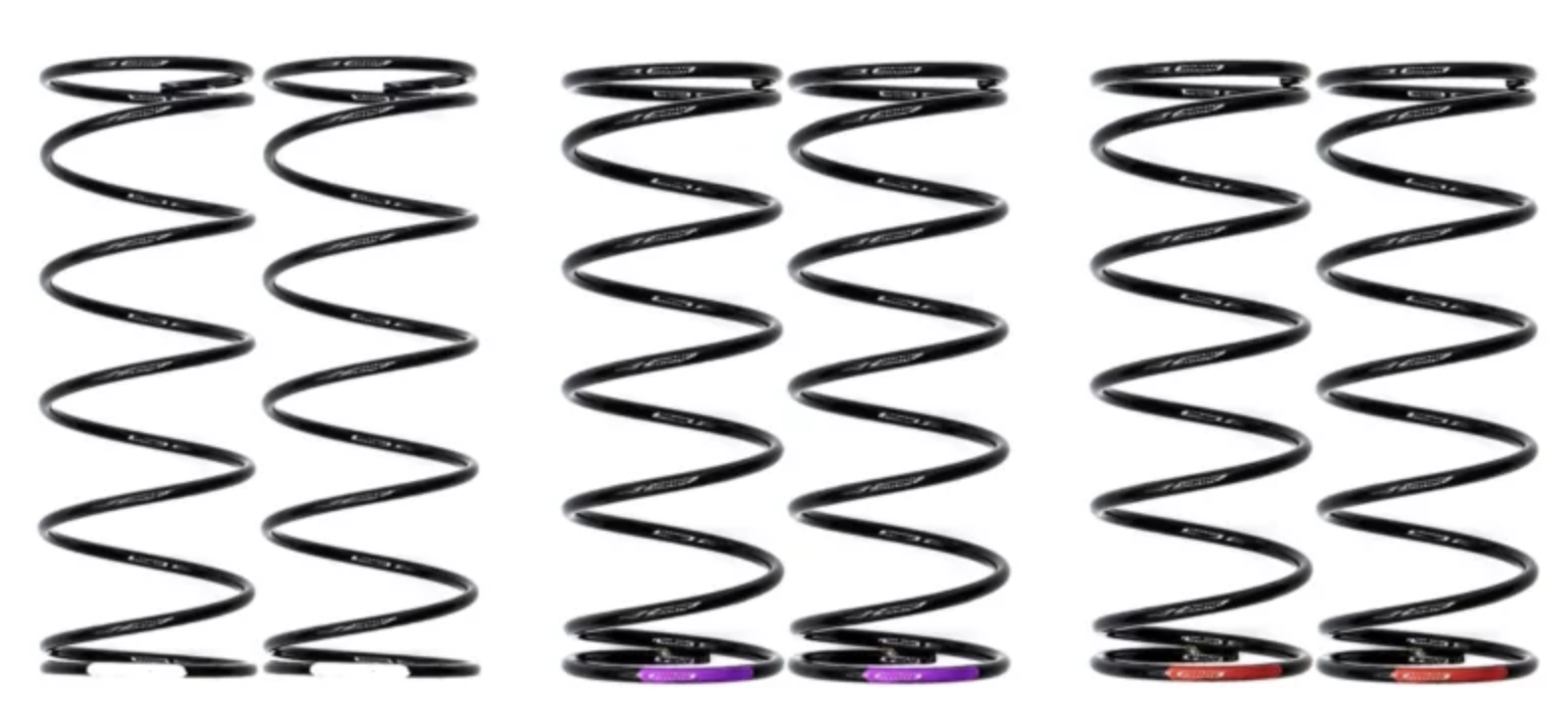 Kit ressorts amortisseurs avants 65 mm Racing 3 densités - HTR-598320 - Breizh Modélisme.